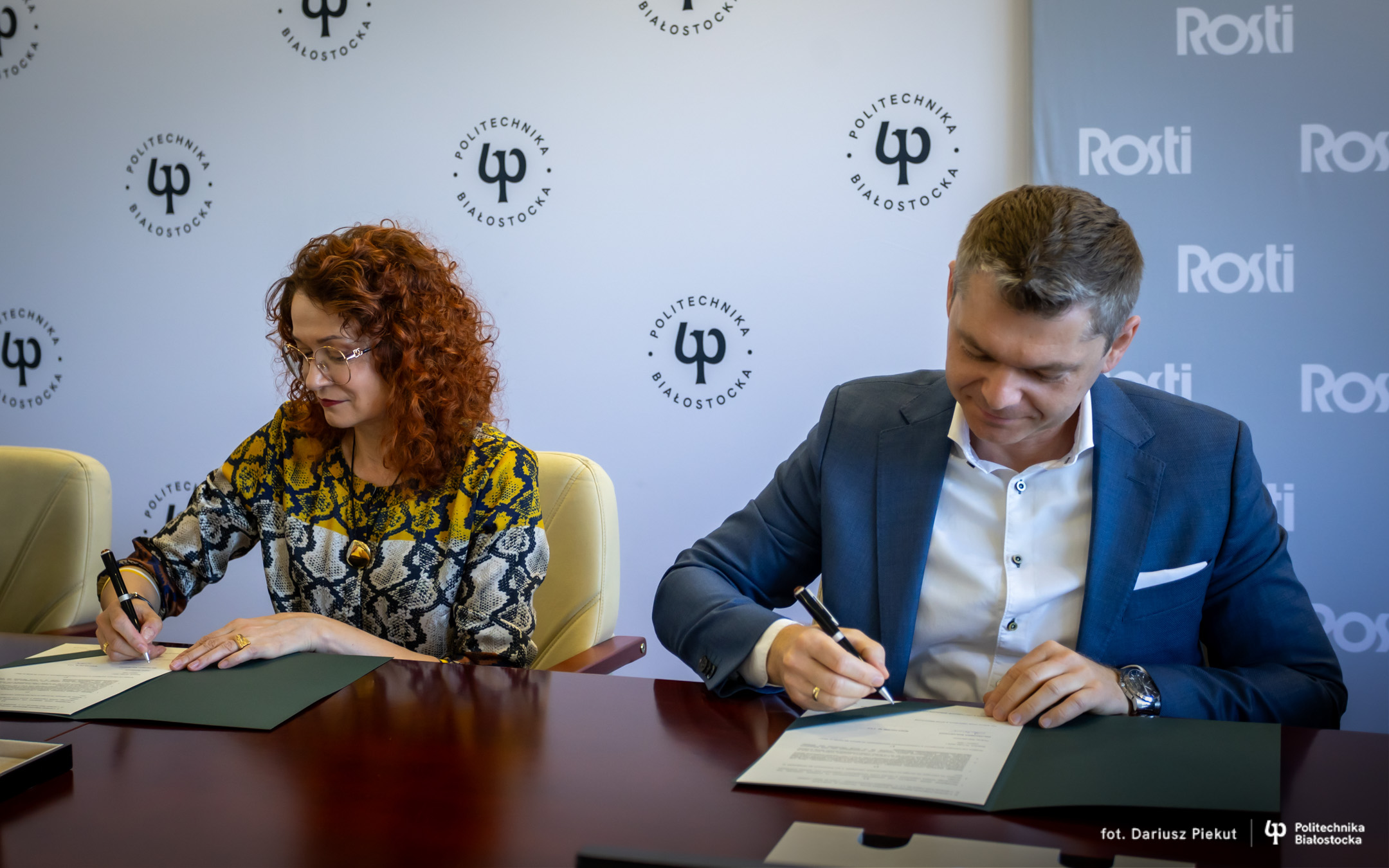 Podpisanie umowy z Rosti, fot. Dariusz Piekut, źródło: Politechnika Białostocka