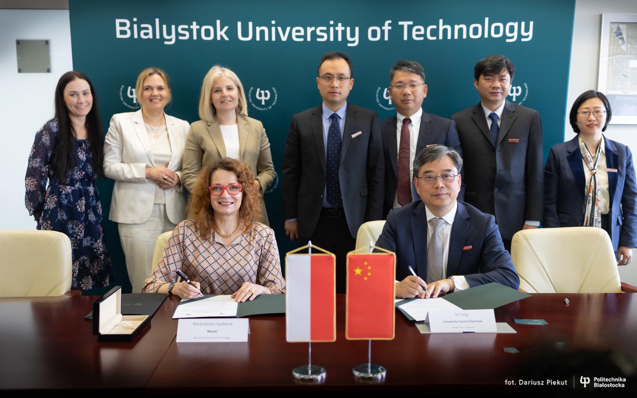 Podpisanie umowy z uczelnia NingboTech z Chin, fot. Politechnika Białostocka