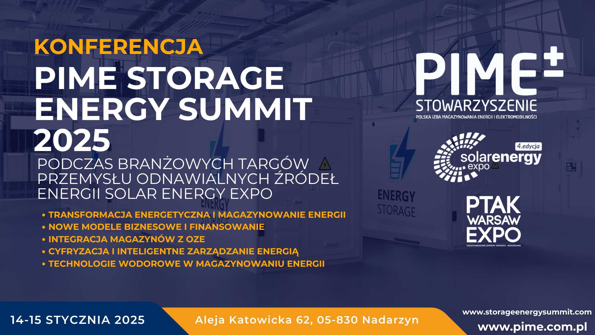 Co dalej z magazynami energii w Polsce? Weź udział w PIME Storage Energy Summit